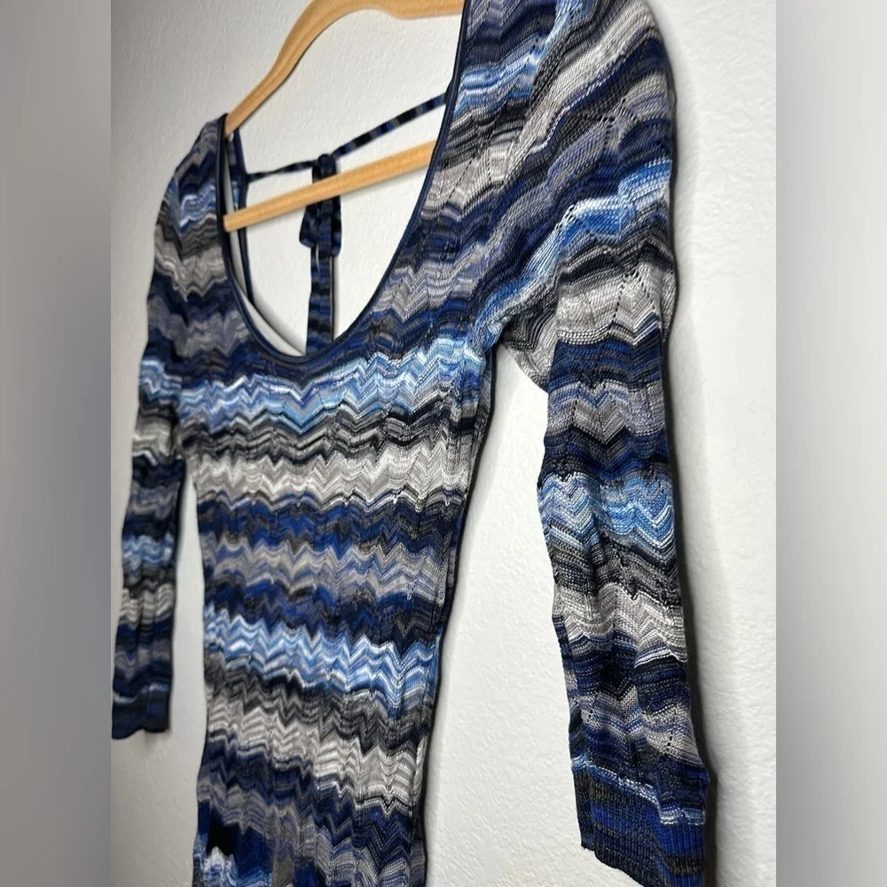 Guess Los Angeles Layered Crochet Style Chevron Dress Women’s Small - Picture 2 of 10